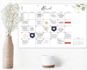 img 1 attached to 17"X11" Aesthetic 2023-2024 Modern Greenery Desk/Wall Calendar For Easy Organizing And Planning