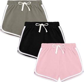 img 4 attached to BOOPH Athletic Dolphin Running Shorts for Girls - Active Wear