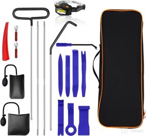 img 4 attached to 🚗 LONTEMS 19pcs Car Tools Kit for Trim Removal, Car Panel Removing, Air Wedge Bag Pump, and 70inch Long Reach Tool for Cars