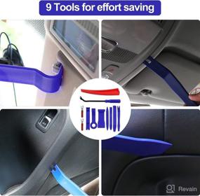 img 3 attached to 🚗 LONTEMS 19pcs Car Tools Kit for Trim Removal, Car Panel Removing, Air Wedge Bag Pump, and 70inch Long Reach Tool for Cars