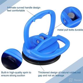 img 2 attached to Powerful Tallew Dent Puller Kit: 4 Pcs Suction Cup Remover for Car Dent Repair, Glass Tiles, Mirrors & More (Blue)