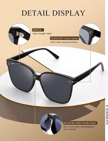 img 2 attached to Women'S Retro Oversized Sunglasses - KALIYADI Classic Trendy Sun Glasses With UV Protection
