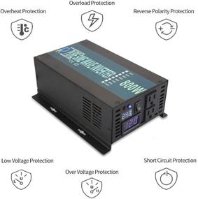 img 1 attached to 🔋 WZRELB 800W Full Power Endurable LED Display Pure Sine Wave Solar Inverter - 12Vdc to 120Vac (RBP80012B1)