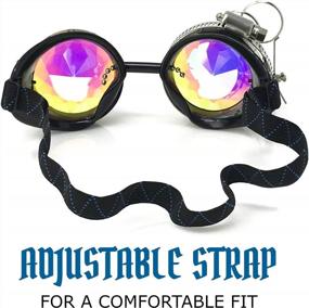 img 2 attached to Steampunk Victorian Goggles With Compass Design, Colored Lenses, And Ocular Loupe By UMBRELLALABORATORY - Optimize Your Style