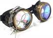 steampunk victorian goggles with compass design, colored lenses, and ocular loupe by umbrellalaboratory - optimize your style logo