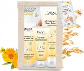 img 3 attached to Babo Botanicals Newborn Essentials Set With Organic Calendula And Colloidal Oatmeal, Hypoallergenic, Perfect Baby Shower Gift - 3-Pack