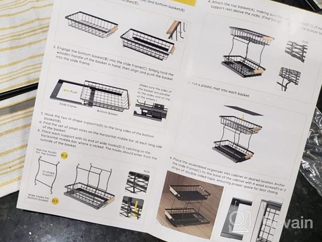 img 1 attached to Maximize Your Kitchen Space With ORDORA Sliding Under Sink Organizers - 2 Tier Pull Out Cabinet Storage Solution review by Brandi Shatwell