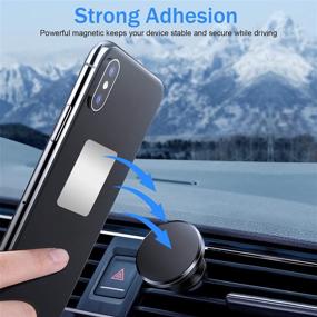 img 3 attached to 📱 ANTOTEN Metal Plate for Magnetic Car Mount, 10-Pack Rectangle Silver Plates for Phone Magnets & Automobile Cradles