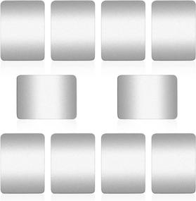 img 4 attached to 📱 ANTOTEN Metal Plate for Magnetic Car Mount, 10-Pack Rectangle Silver Plates for Phone Magnets & Automobile Cradles