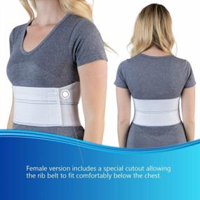 img 2 attached to Elastic Rib Support Belt For Natural Healing - Torso Compression Wrap For Teen/Petite Female (Fits 20"-30" Chest) By NYOrtho