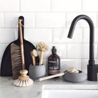 🧹 iris hantverk handheld dustpan & brush set with horsehair in black – efficient cleaning tool for every home logo