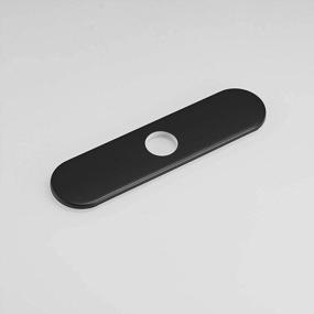 img 1 attached to Greenspring Matte Black 10-Inch Sink Hole Cover Escutcheon Round Bathroom Or Kitchen Faucet Deck Plate For 1 Or 3 Holes