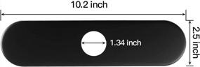 img 2 attached to Матовая черная 10-дюймовая крышка отверстия для раковины Greenspring, круглая накладка для ванной или кухни, накладка на кран для 1 или 3 отверстий