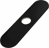 greenspring matte black 10-inch sink hole cover escutcheon round bathroom or kitchen faucet deck plate for 1 or 3 holes logo