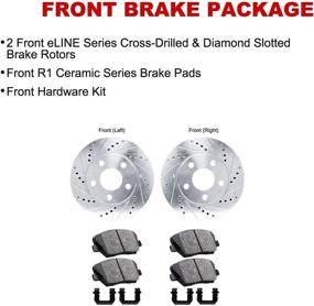 img 1 attached to 🔘 R1 Concepts Front Brake Kit with Ceramic Pads, Rotors, and Hardware - Fits 2011-2014 Honda Odyssey