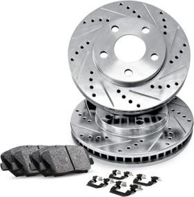 img 4 attached to 🔘 R1 Concepts Front Brake Kit with Ceramic Pads, Rotors, and Hardware - Fits 2011-2014 Honda Odyssey