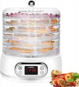 img 4 attached to Food Dehydrator, 6 Trays Dehydrator For Food And Jerky, Fruits Herbs Veggies Meat Dog Treats, Digital Timer & Temperature Control, BPA-Free, Dishwasher Safe, 400W, Fruit Roll Sheet Included (White)