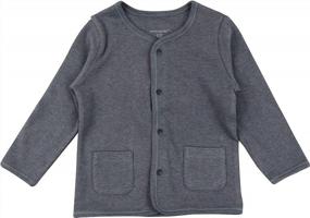 img 4 attached to Organic Cotton Baby Cardigan Top By Dordor & Gorgor - Dye-Free And Chemical-Free For Safe And Sustainable Baby Wear