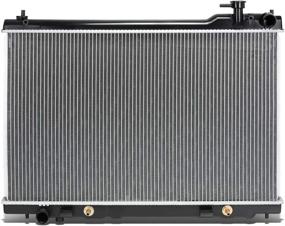 img 4 attached to 🔥 Infiniti FX35 03-08 AT OEM-RA-2683 1" D Aluminum Core Radiator - OE Style, 28-11/16" W X 17-11/16" H, 1-3/8" Inlet / 1-3/8" Outlet