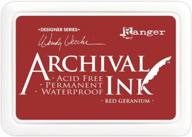 🎨 ranger archival ink pads designer series - red geranium: vibrant and timeless ink for impeccable designs logo