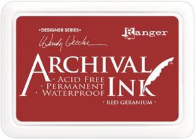 img 1 attached to 🎨 Ranger Archival Ink Pads Designer Series - Red Geranium: Vibrant and Timeless Ink for Impeccable Designs