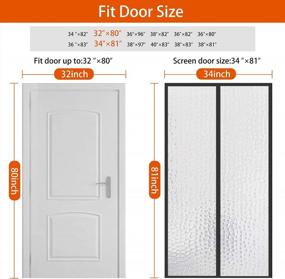 img 3 attached to 34X83 YUFER Magnetic Thermal Insulated Curtain, EVA Door Cover For Air Conditioner Heater Room Home Kitchen - Fits Doors Up To 34" X 83" MAX