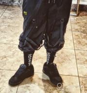 img 1 attached to Mens Hiphop Punk Jogger Active Sports Pants review by Jason Unruh
