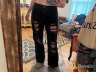 img 1 attached to High Waisted Baggy Mom Jeans With Distressed Wide Legs For Women - Loose Ripped Boyfriend Denim Pants, Genleck Y2K Style review by Nicole Muhammad