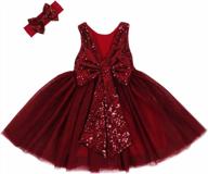 charming lace tutu dress for baby girls with v-back, flower accents, belt, and bow - perfect for flower girls logo