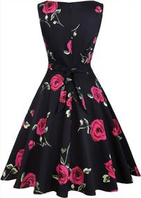img 3 attached to Women'S Vintage 1950S Floral Rockabilly Swing Prom Cocktail Dress