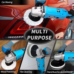 img 2 attached to Wild Edge 7 Inch Car Polisher: Advanced 11 Amp Corded Polisher Kit with 6 Variable Speed Levels