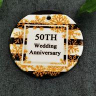 золотое украшение на 50-ю годовщину свадьбы для пар - памятное украшение для подарка логотип