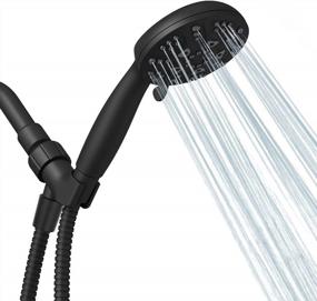 img 4 attached to NBC News Recommended 6-Mode Handheld Shower Head Set - High Pressure, Tool-Free 1-Min Installation & Matt Black Finish!