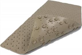 img 4 attached to Запатентованный нескользящий коврик для ванной SAFELAND: 30X15 дюймов, материал TPR, экологически чистый и пригодный для машинной стирки!