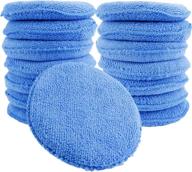 augshy 15 pcs microfiber applicator pads - blue wax applicator set логотип