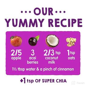 img 1 attached to 🥥 Healthy and Delicious Happy Tot Organics Super Morning Stage 4 Dairy Free Apple Acai Coconut Milk & Oats + Super Chia - 4oz Pouch (Pack of 16)