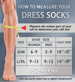 img 3 attached to NEWZILL Cotton Compression Dress Socks (15-20mmHg) for 🏃 Women & Men - Comfortable Stockings Ideal for Running