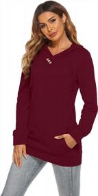 img 1 attached to Stay Cozy And Stylish With VILOVE Women'S Hoodie Sweatshirts – Perfect For Casual Wear!