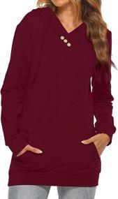 img 4 attached to Stay Cozy And Stylish With VILOVE Women'S Hoodie Sweatshirts – Perfect For Casual Wear!