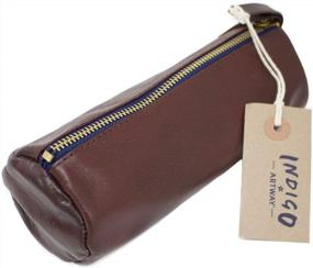 img 2 attached to Artway Indigo Doodle Soft Leather Pencil Case