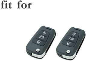 img 2 attached to SEGADEN Night Glow Silicone Cover Protector Case Holder Skin Jacket for HYUNDAI Accent i20 i30 KIA K2 K5 Sportage 3 Button Flip Remote Key Fob Translucent