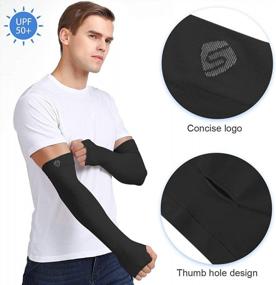 img 3 attached to UV Sun Protection Arm Sleeves For Men And Women By SHINYMOD - Compression Warmers To Cover And Shield Skin