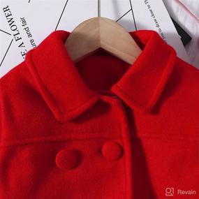 img 2 attached to 🧥 Winter Warm Girls Dress Coat - Long Sleeve Button Trench Coat with Pocket, Ideal Outerwear for Kids Age 2-7 Years