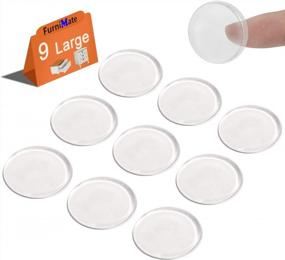 img 4 attached to 9PCS 31.2Mm Clear Rubber Glass Bumpers Pads For Cutting Board Top Protection