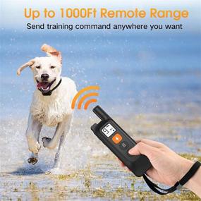 img 2 attached to 🐶 Rechargeable Dog Training Collar with Remote - LQCOUFOZ Shock Collar for Large, Medium, and Small Dogs - 3 Training Modes, Beep, Vibration, Shock - 1000Ft Remote Range - IPX7 Waterproof