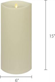 img 1 attached to Bring Warmth & Coziness To Your Outdoor Space With Luminara 6" Moving Flame LED Candle With Melted Edge