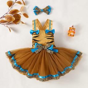 img 2 attached to Костюм на Хэллоуин для малышей: наряды принцессы тигра ODOLDI для маленьких девочек на день рождения и рождественские вечеринки