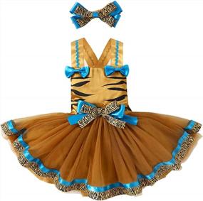 img 4 attached to Toddler Halloween Costume: ODOLDI Baby Girl Tiger Princess Outfits For Birthday And Christmas Parties