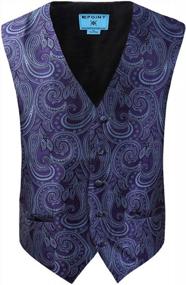 img 1 attached to Men'S Paisley Microfiber Waistcoat With Matching Pre-Tied Bow Tie By Epoint Fashion Exporters