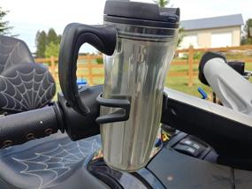 img 1 attached to 🏍️ Can-Am Spyder Spyder2Go Flex-Fit Handlebar Drink Holder - Securely Fits Various Water Bottle Sizes – Screw-In Design Locks it in Place – Matte Black Rotating Head – Motorcycle Cup Holder Designed Specifically for Spyder